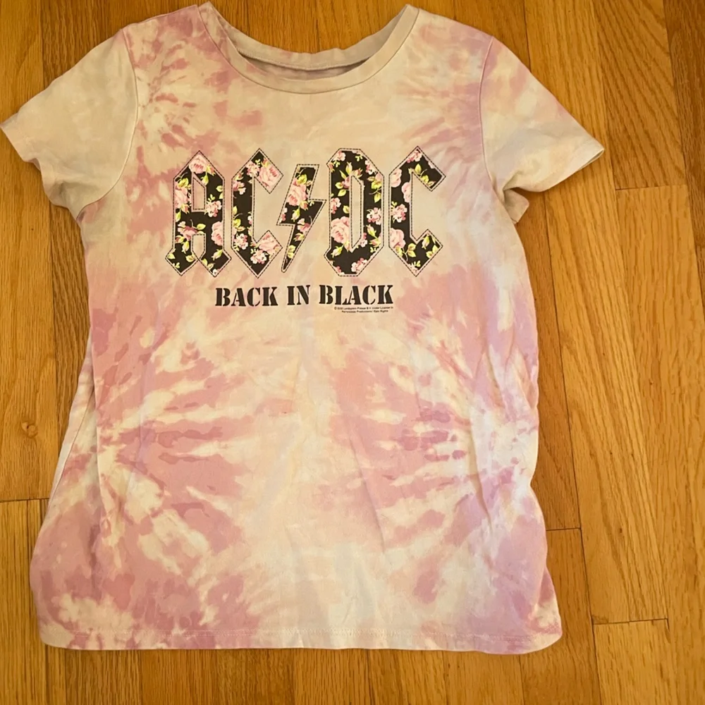 Justice little girls, tie-dye a AC/DC shirt size 12